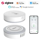 Умный детектор температуры и влажности Tuya ZigBee, датчик температуры, работает с приложением Alexa Smartthings