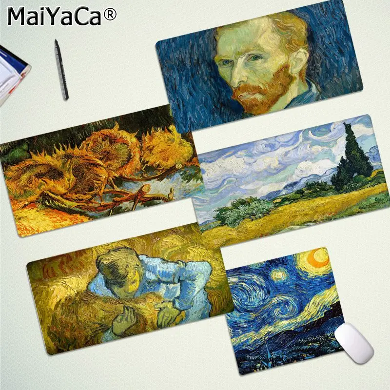 

Van Gogh Painting Simple Design Comfort Mouse Mat Gaming Mousepad Size for Mouse Keyboards Mat Mousepad for boyfriend Gift
