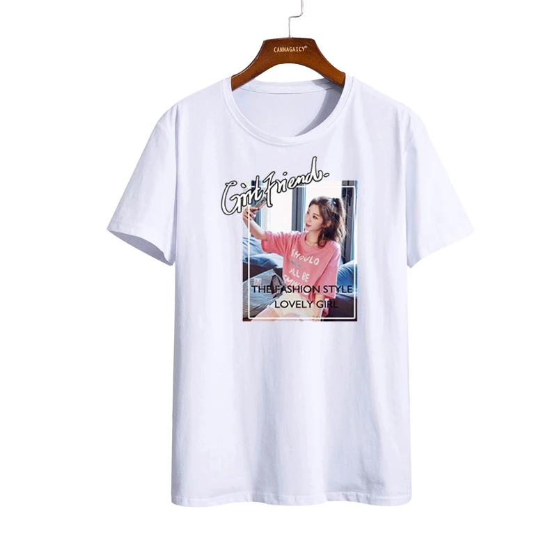 

Summer O-neck T-Shirt Women 100% Cotton Girl Printed Short Sleeve Tops Tees Casual Wear Breathable High Quality Streetwear