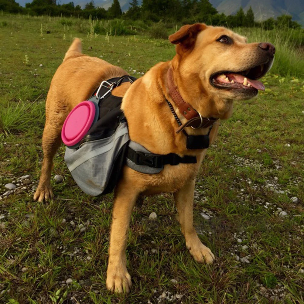 Портативная уличная ходящая собака седло Сумка Регулируемая Pet Пешие прогулки Кемпинг рюкзак
