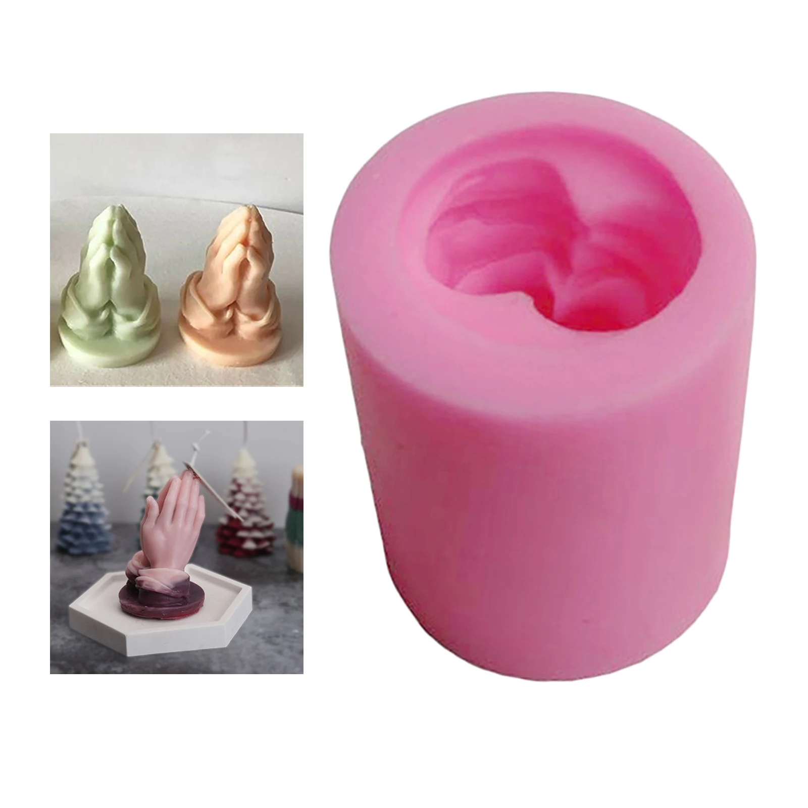 

3D молитвенные Руки DIY пластырь Ароматерапия Свеча формы