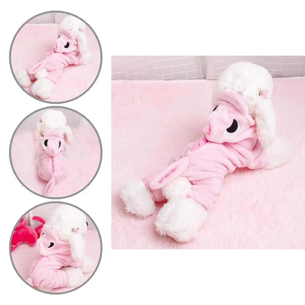 

Неаллергенные комбинезоны розового цвета с 4 ногами для маленьких собак, Осенние Комбинезоны