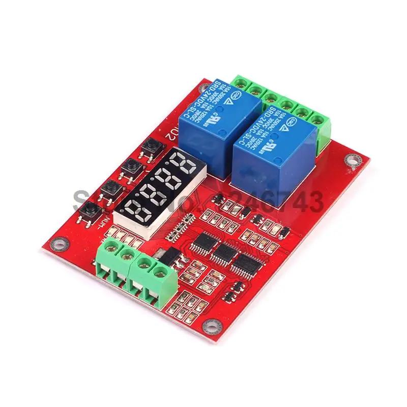 Многофункциональный релейный модуль 2 канала 5 В 12 24 С задержкой времени