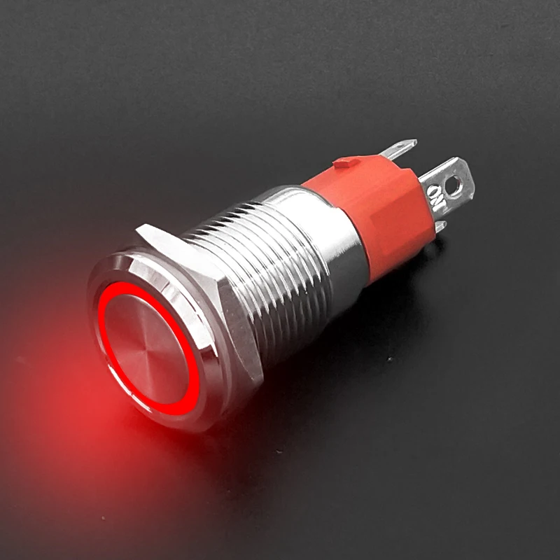 Водонепроницаемый металлический кнопочный переключатель латунный плоский и