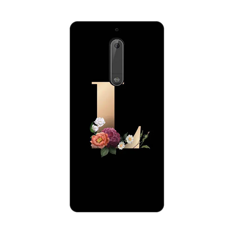 Flower 26 English Name Letters Custom Initial Case For Nokia 6.1 Plus 6 2018 Nokia6 Soft Silicone Phone Cover Capa | Мобильные
