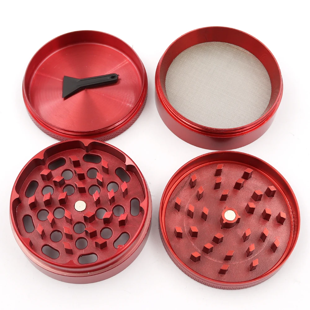 4 слойная дробилка для трав табака 6 цветов диаметр 63 мм 1 шт.|Трубки и аксессуары