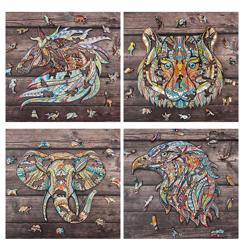 

Wooden Animal Puzzles for Adults DIY 3D Puzzle Each Piece Is Animal Shaped Puzzles Gifts Assembling Toy Toddler Toys