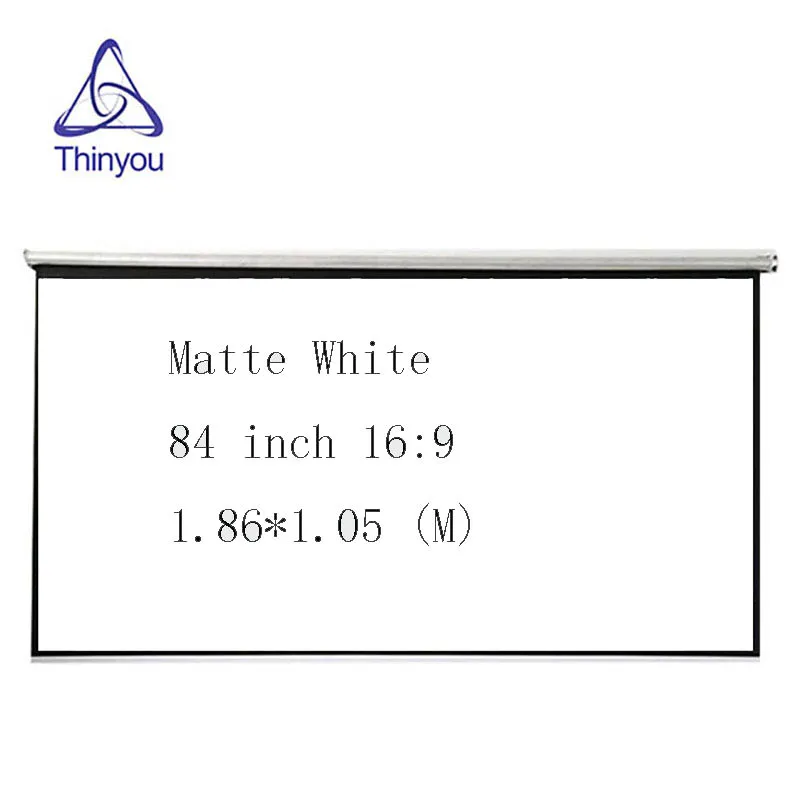 Thinyou 84 дюймов 16:9 HD проектор экран матовый белый ручной выдвижной Диагональ
