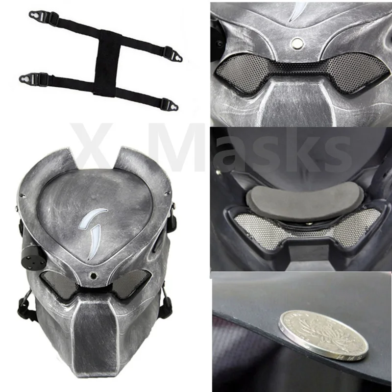 Alien маска хищника страйкбол шлем одинокого волка с лампой для улицы Военная