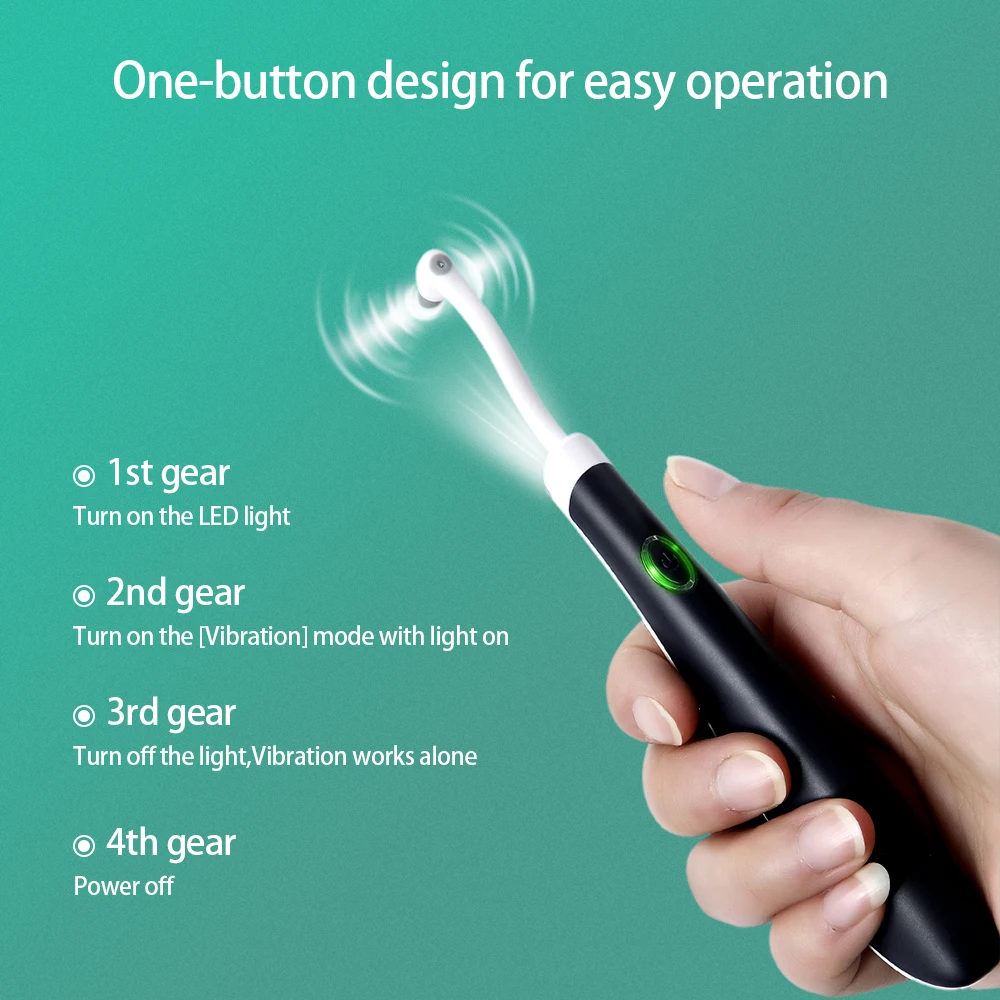 

Electric Tooth Whitening Polisher with LED Light Calculus Remover High Frequency Vibration Clean Tartar Dentist