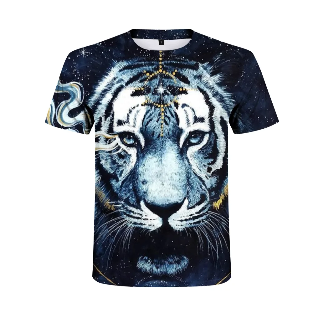 

2021 Summer New Fashion 3D T-Shirt Top Wolf Animal Crossing New Horizons Street O-Neck Oversized Short-Sleeved Hip-Hop T-Shirts