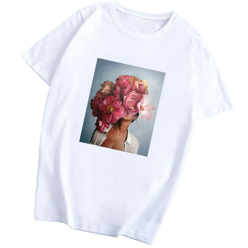 Kawaii Повседневная смешной цветок Vogue парфюм Camiseta Mujer Эстетическая одежда футболка