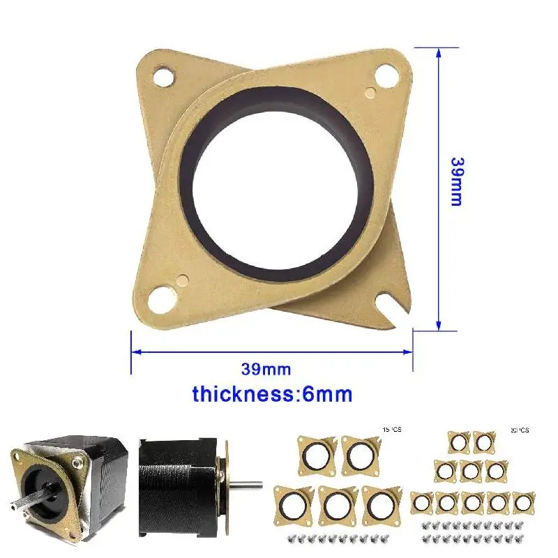 

5Pcs Stepper Steel+Rubber Vibration Dampers With 10pcs M3 5mm Screws For 3D Printer Stepper Rubber Vibration Dampers QJY99