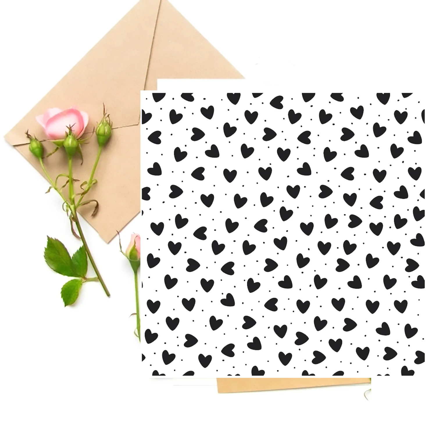 

Heart-shape Background Clear Stamps For DIY Scrapbooking Card Making Silicone Stamps Fun Decoration Supplies