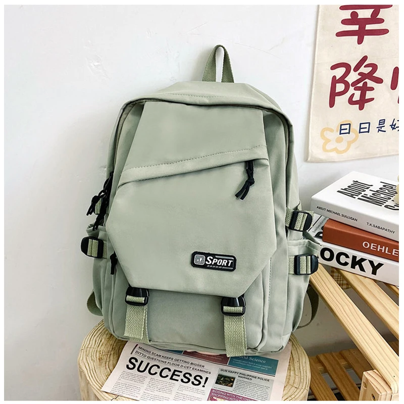 

Student School Bags for Teenage Girls Backpack Women Nylon Bookbags Large