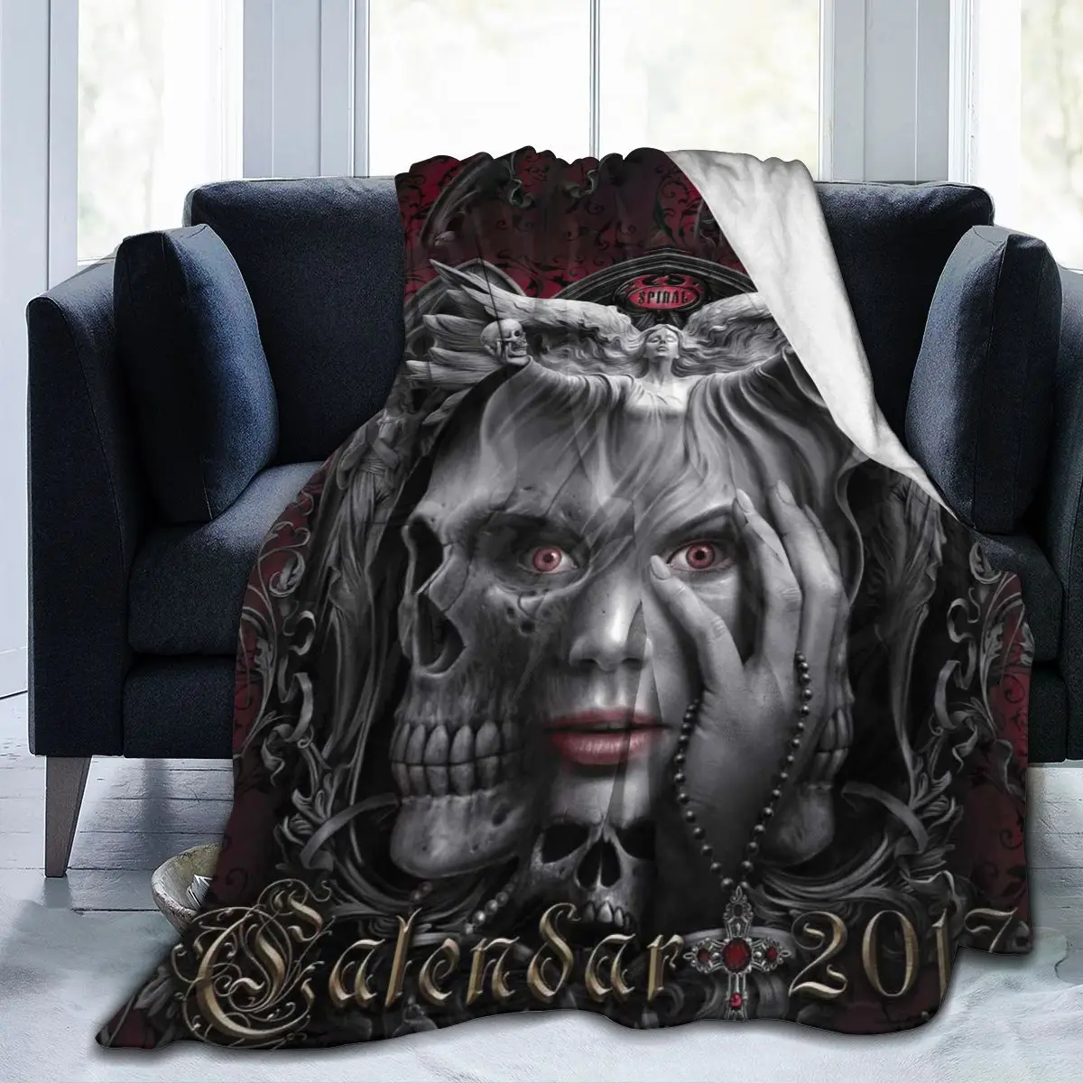 

Фланелевое Одеяло с 3D-принтом черепа, новинка, простыня, мягкое покрывало для кровати, домашний текстиль, украшение