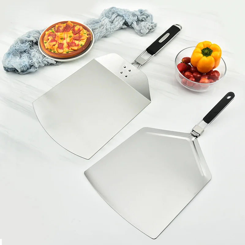 

Stainless Steel Pizza Shovel Foldable Pizza Peels Square Cake Transfer Pizza Spatula Baking Tool Pancake Shovel Kitchen Gadgets