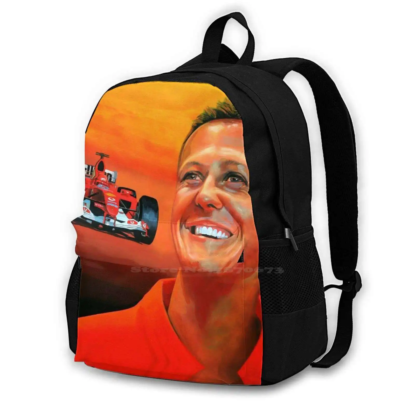 

Michael Schumacher Painting Women Men Teens Laptop Travel School Bags Michael Schumacher Sport Schumi Ferrari German Racing