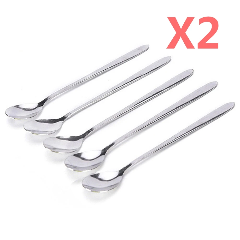 Эргономичная портативная многофункциональная ложка для кофе с длинной ручкой из