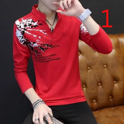 

T-shirt men's tide brand 2019 new men's autumn round neck sweater Korean long sleeve