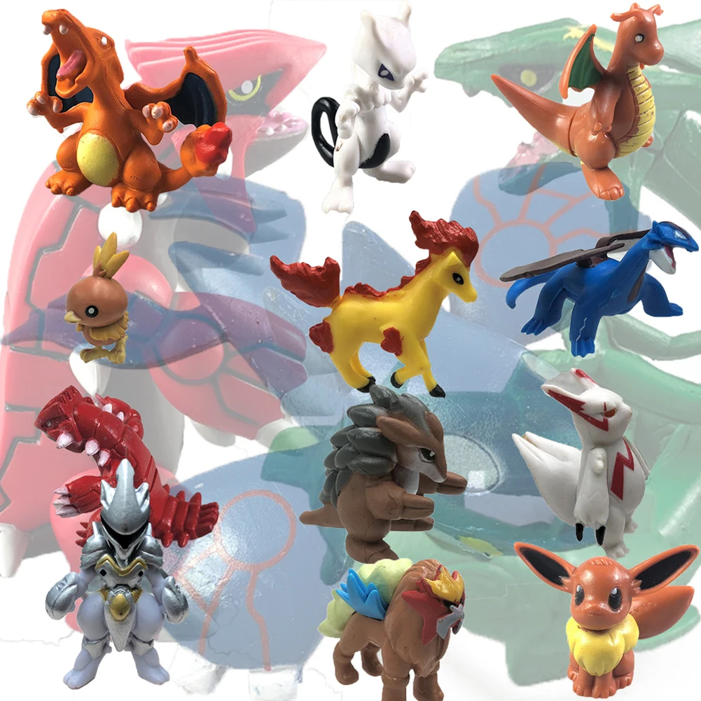 

Аниме Покемон 5-8 см экшн-кукла Пикачу Огненный Дракон ПВХ фэтдер Дин Дженни черепаха шарнирная кукла украшение