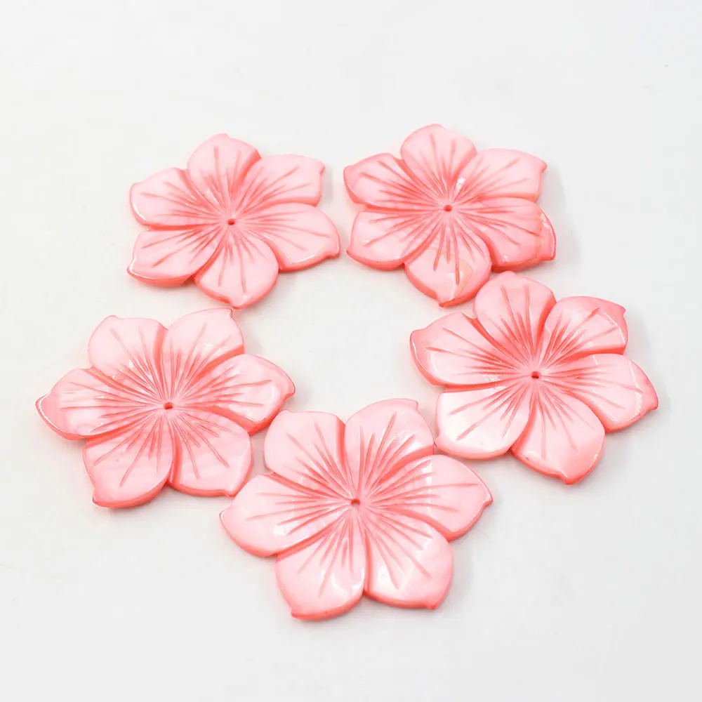 

49 мм, 5 шт., бусины в виде натуральных морских ракушек