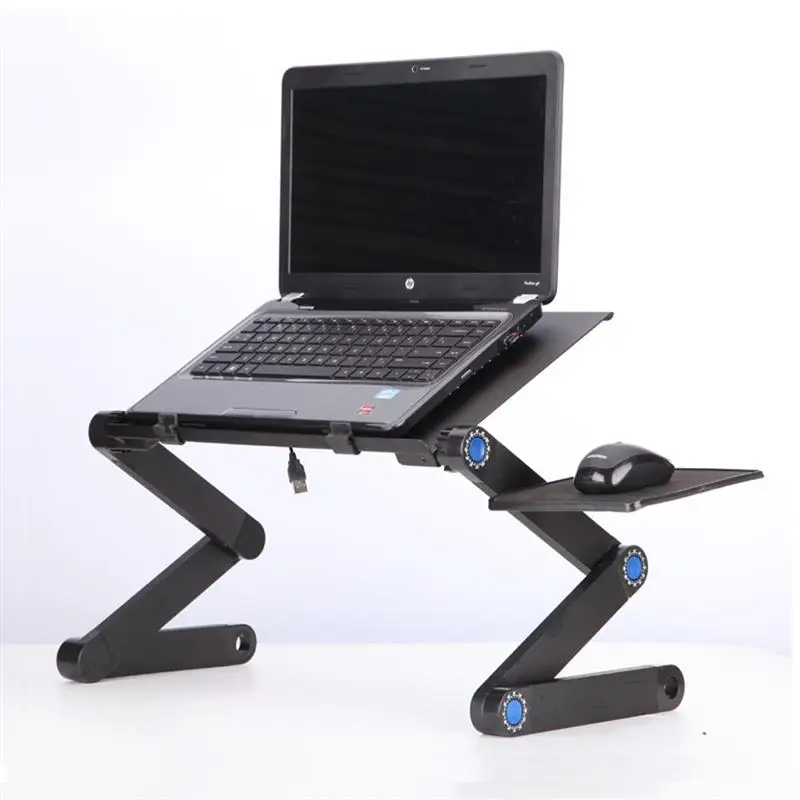 

Portable Adjustable Laptop Table For Foldable Laptop Desk Computer Mesa Para Notebook Stand Tray For Sofa Bed Black