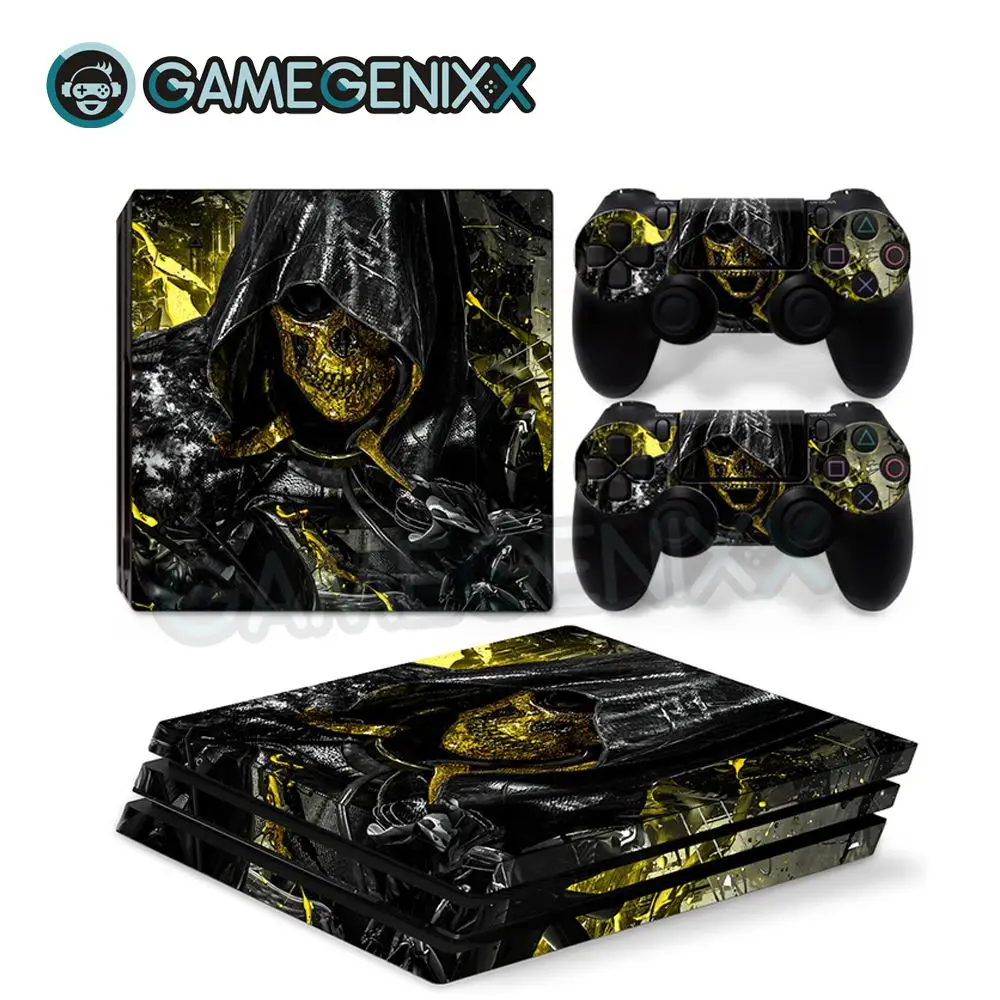 Наклейка на кожу GAMEGENIXX Виниловая наклейка для PS4 Pro консоли и 2 контроллера