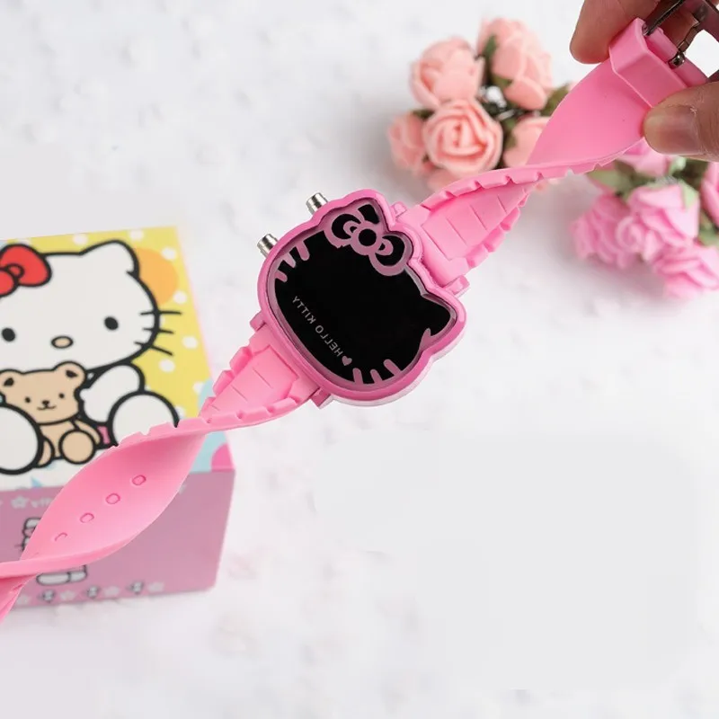 

Children Watches Cute Cat Cartoon Digital Watch for Girls Kids Soft Silicone Strap Wristwatch Child Clock Hours Relogio Infantil