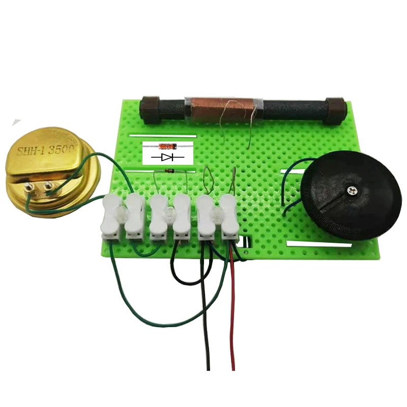 

DIY FM radio radio wave high resistance earphone tuning medium wave