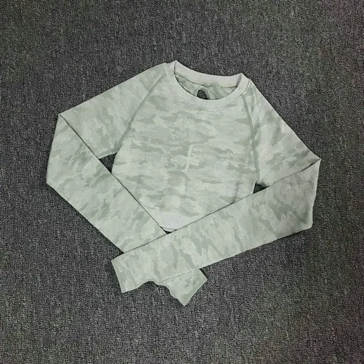 Green Top Комплект из 2 предметов, камуфляжный, камуфляжный, для йоги, спортивная одежда для женщин, для спортзала, фитнеса, одежда для занятий йогой, леггинсы+ спортивный бюстгальтер, спортивный костюм для спортзала, Femme - Цвет: Green Top
