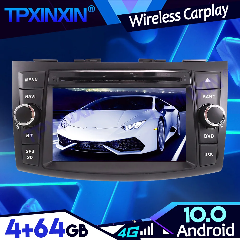 

PX6 IPS Carplay Android 10,0 4 + 64G для SUZUKI SWIFT 2011-2016 лента перекодировщик мультимедийный плеер головное устройство навигации GPS авто радио