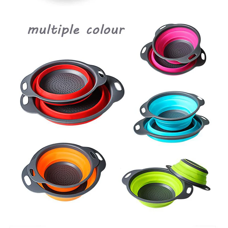 Складная сливная корзина круглая с фильтром для воды телескопическая складная