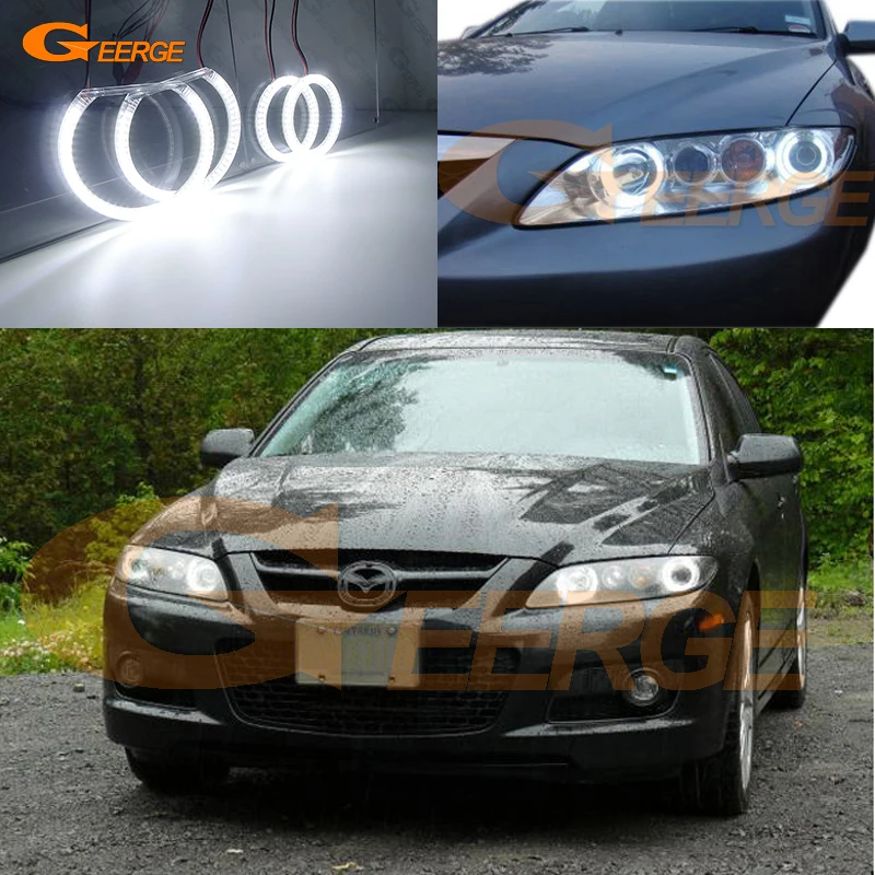 

Excellent Ultra bright Smd Led Angel Eyes Halo Rings Day Light Car styling For Mazda 6 Mazda6 Mazdaspeed 6 MS6 gg 2002-2008