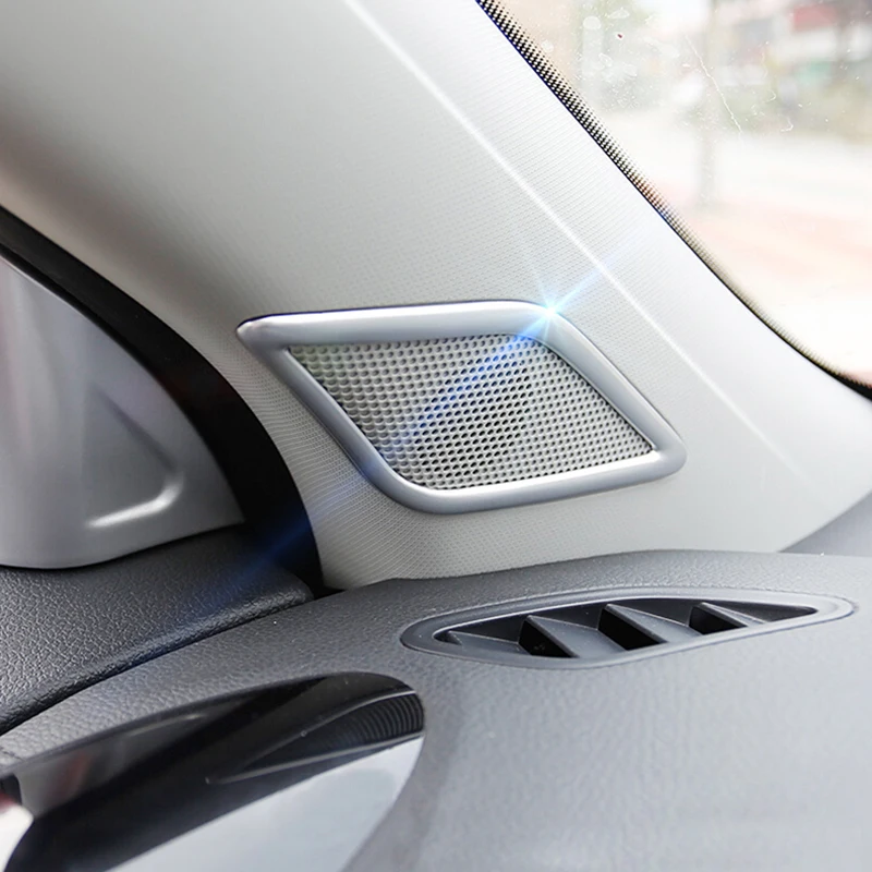 

Матовое/углеродное волокно ABS для MG ZS 2018, аксессуары, автомобильная Передняя колонка, звуковое украшение, крышка, отделка, Стайлинг автомоби...