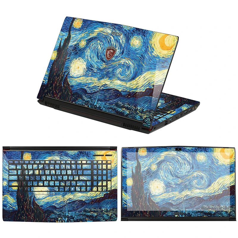 Наклейки для ноутбука MSI GE66 GF66 GL66 GS66 GE76 GF76 GP76 GS77 GE77 Окрашенные ПВХ виниловые чехлы