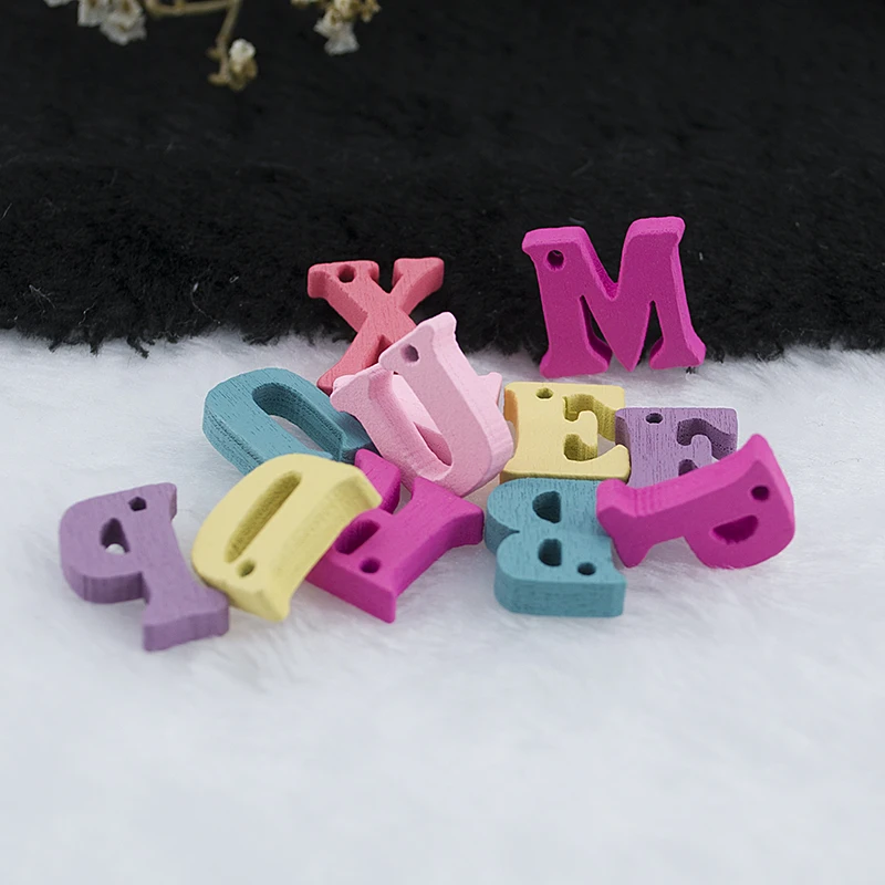 26 шт./лот буквы английского алфавита Смешанные Разноцветные деревянные домашние