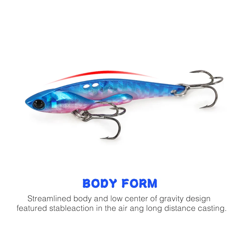 TSURINOYA Fishing Lure VIB Metal Swimbait DW52 50mm 7g Sinking Vibration Hard Bait Spoon Winter Jig | Спорт и развлечения