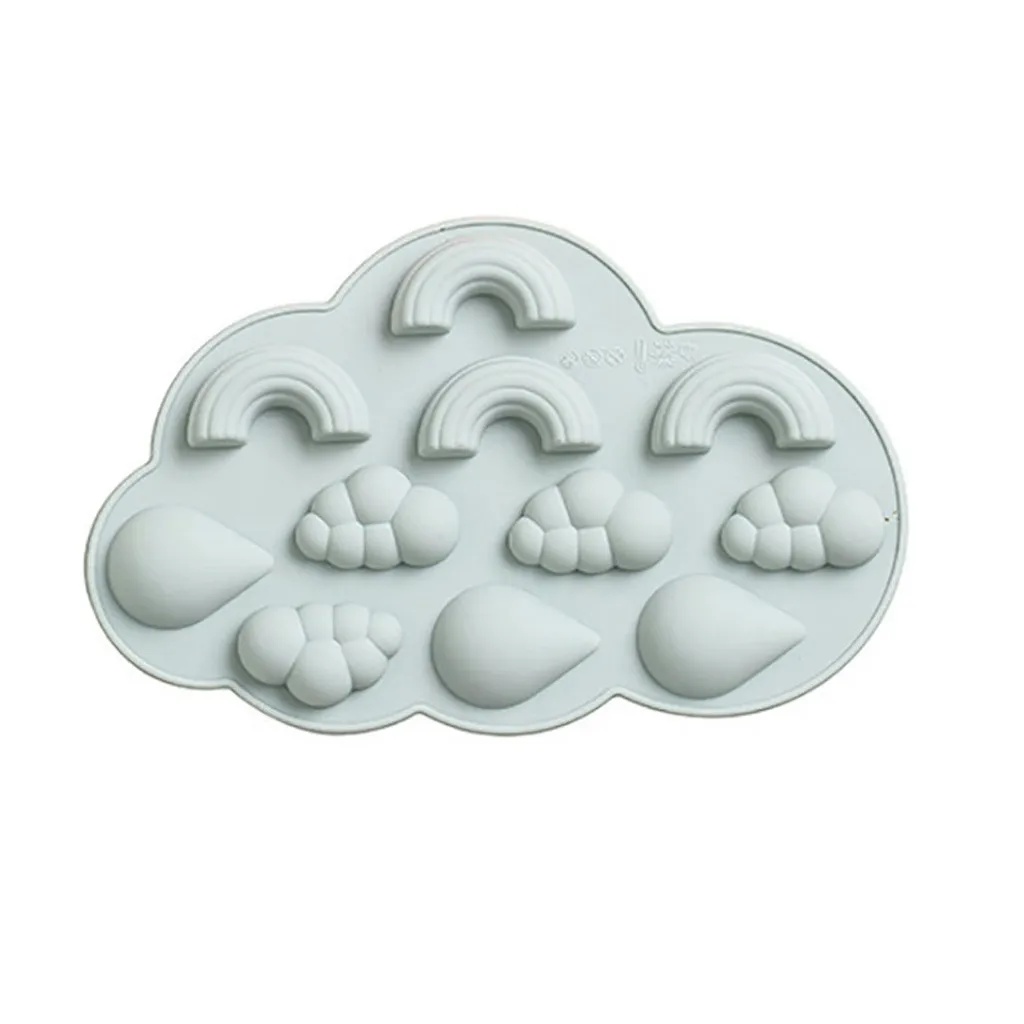 Радуга облако печенья резак дождь силиконовые помадки формы для шоколада и желе