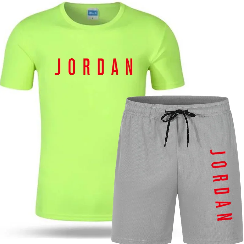 

2021 summer fashion casual brand men's suit sportswear track suit men's sportswear short sleeve T-shirt 2 sets