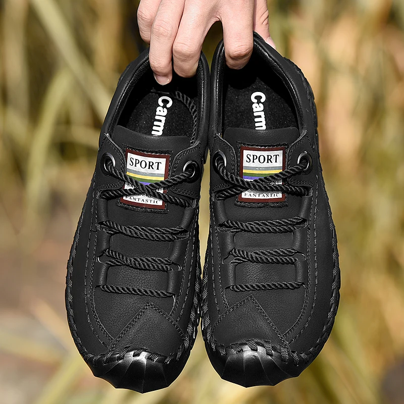 Новинка Мужская кожаная обувь Сезон весна-осень Кожаная Гибкая дышащая Удобная