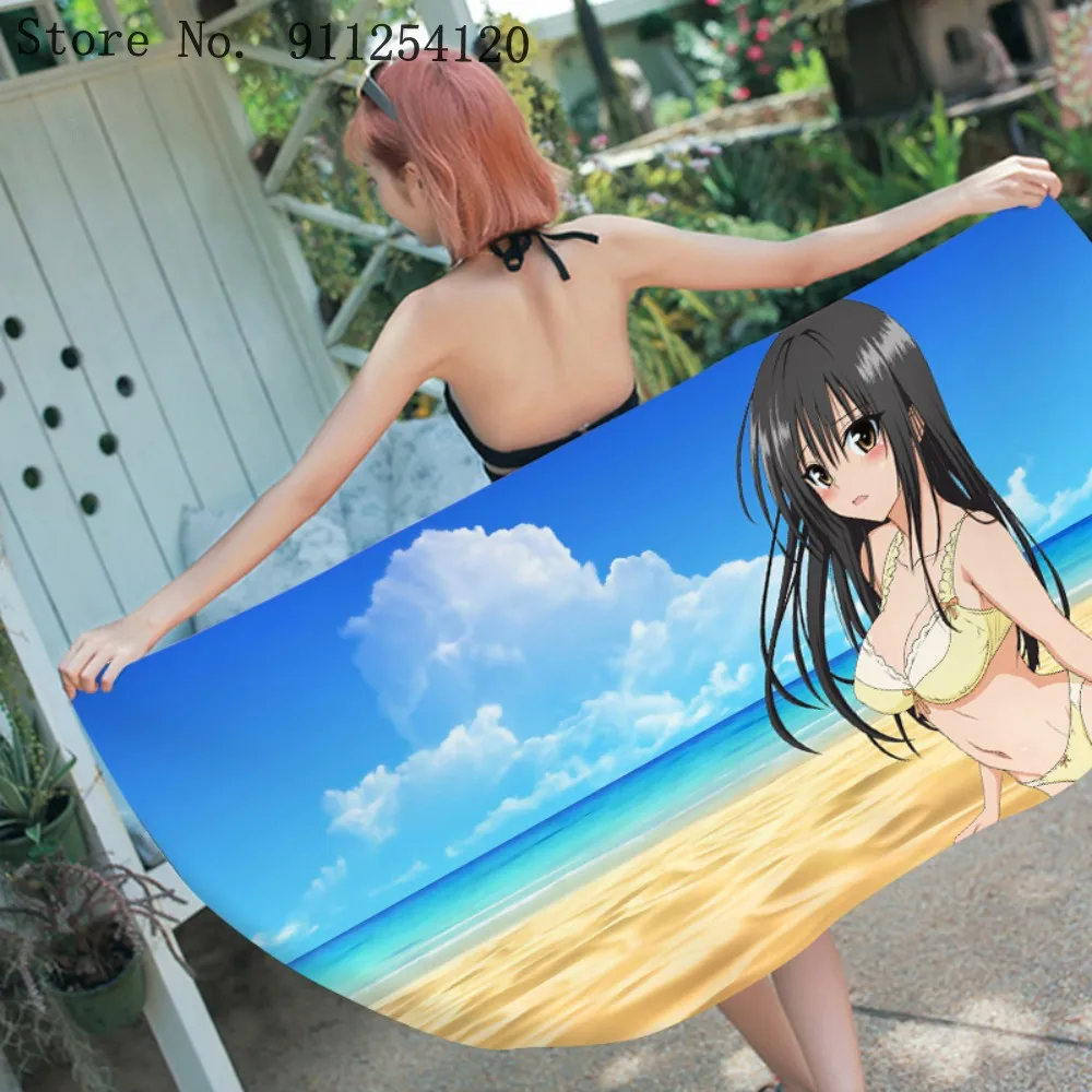 Летнее пляжное полотенце в стиле аниме женское бикини с 3D-принтом красивое