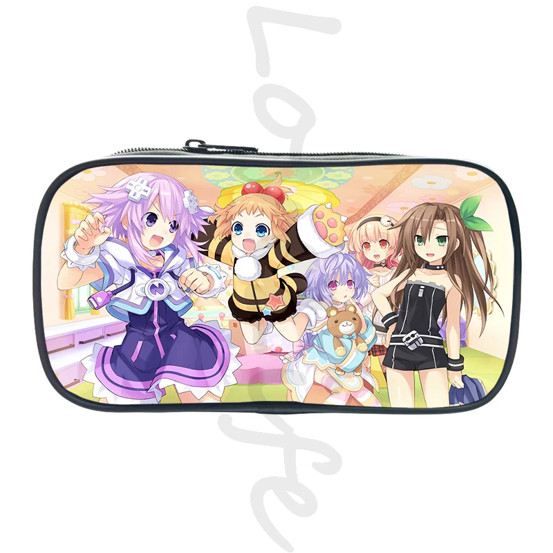 Neptunia Аниме карандашей пенал для студентов мультфильм Карандаш Чехол дети милые