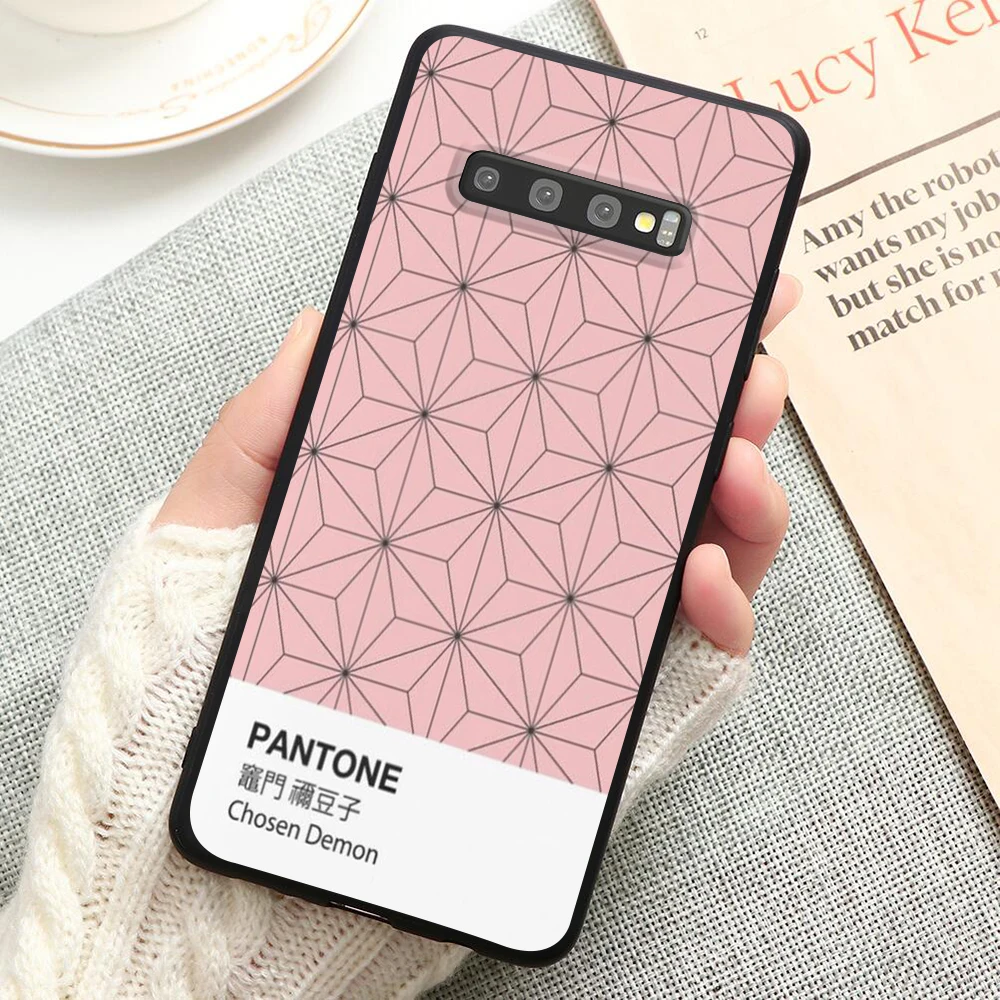 Черный стеклянный чехол для телефона Kamado Nezuko Kimetsu no Yaiba Demon Slayer Pantone Samsung Galaxy s20 Ultra s8
