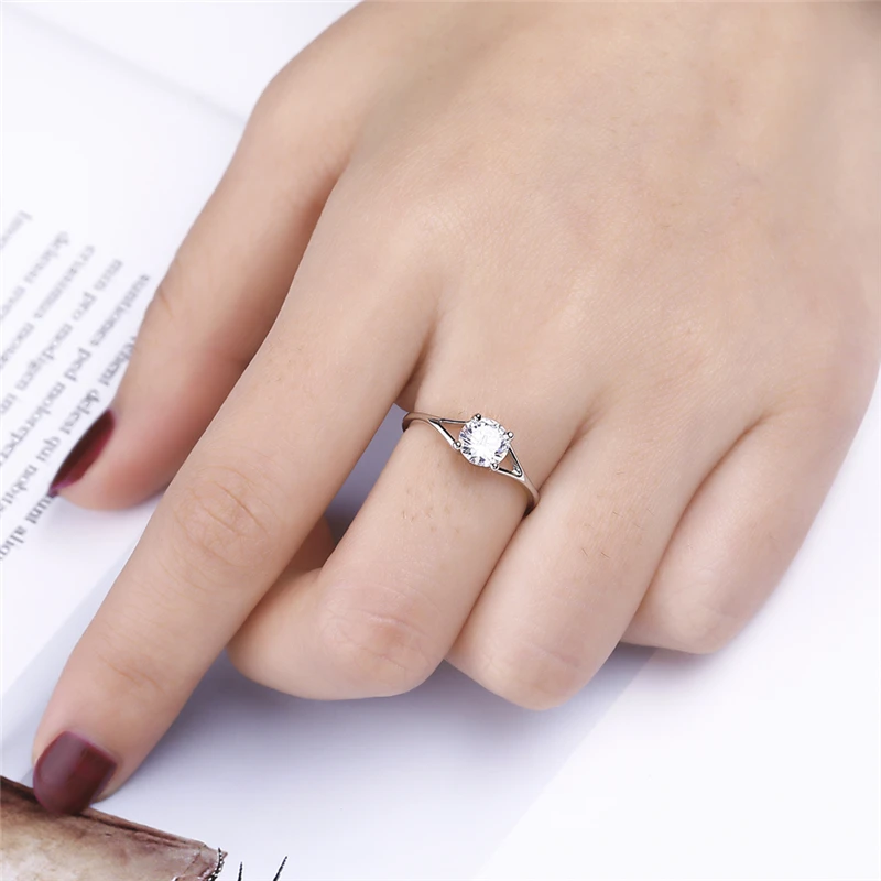 Лидер продаж изысканные кольца с цирконом для женщин девочек круглая