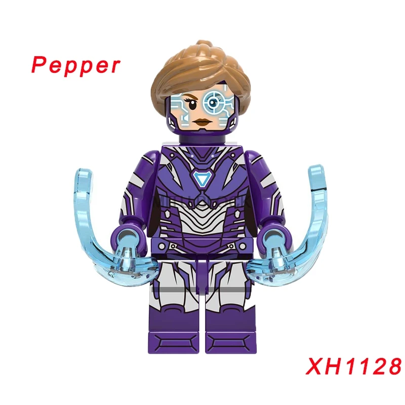 xh1128 Single Sale Avengers 4 End Game Space Suit With Micro Figures Tony Stark Thor Hawkeye For Children Toys Building Blocks - Цвет: xh1128