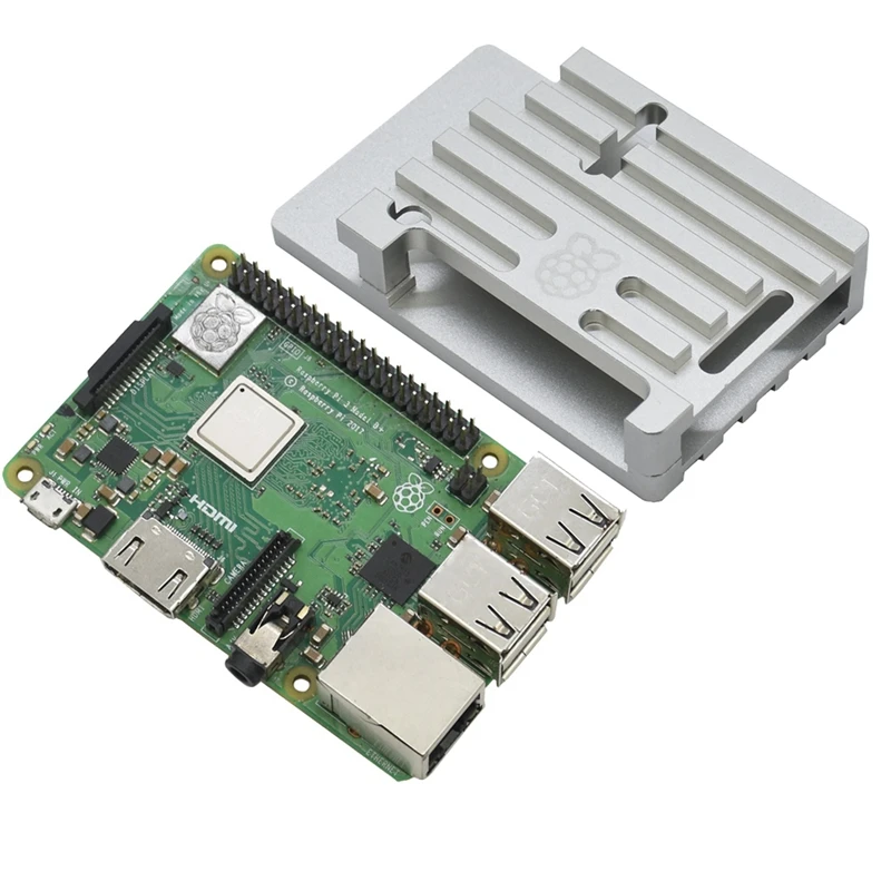 3 в 1 Raspberry Pi 3 Model B+(Plus)+ ЧПУ Алюминий чехол+ 5V 3A Мощность адаптер с поддержкой Wi-Fi и Bluetooth Декодер каналов кабельного телевидения