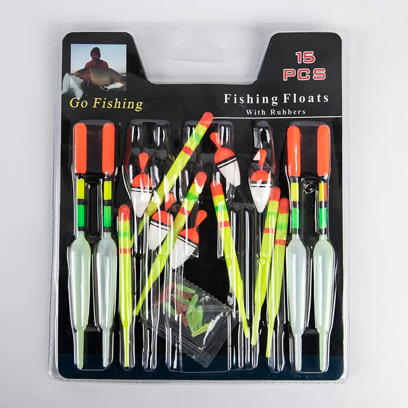 

Поплавок для рыбалки Рыболовные Поплавки-бобберы, 15 шт., разные размеры