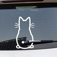 funny moving tail cat car sticker window wiper decals rear windshield sticker