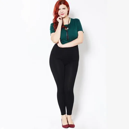 Большие женские леггинсы 2019 сексуальные эластичные черные модальные